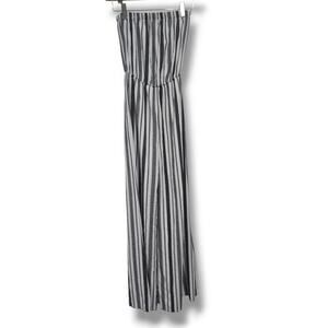 Lani Women's stripped strapless wide leg jumpsuit - small